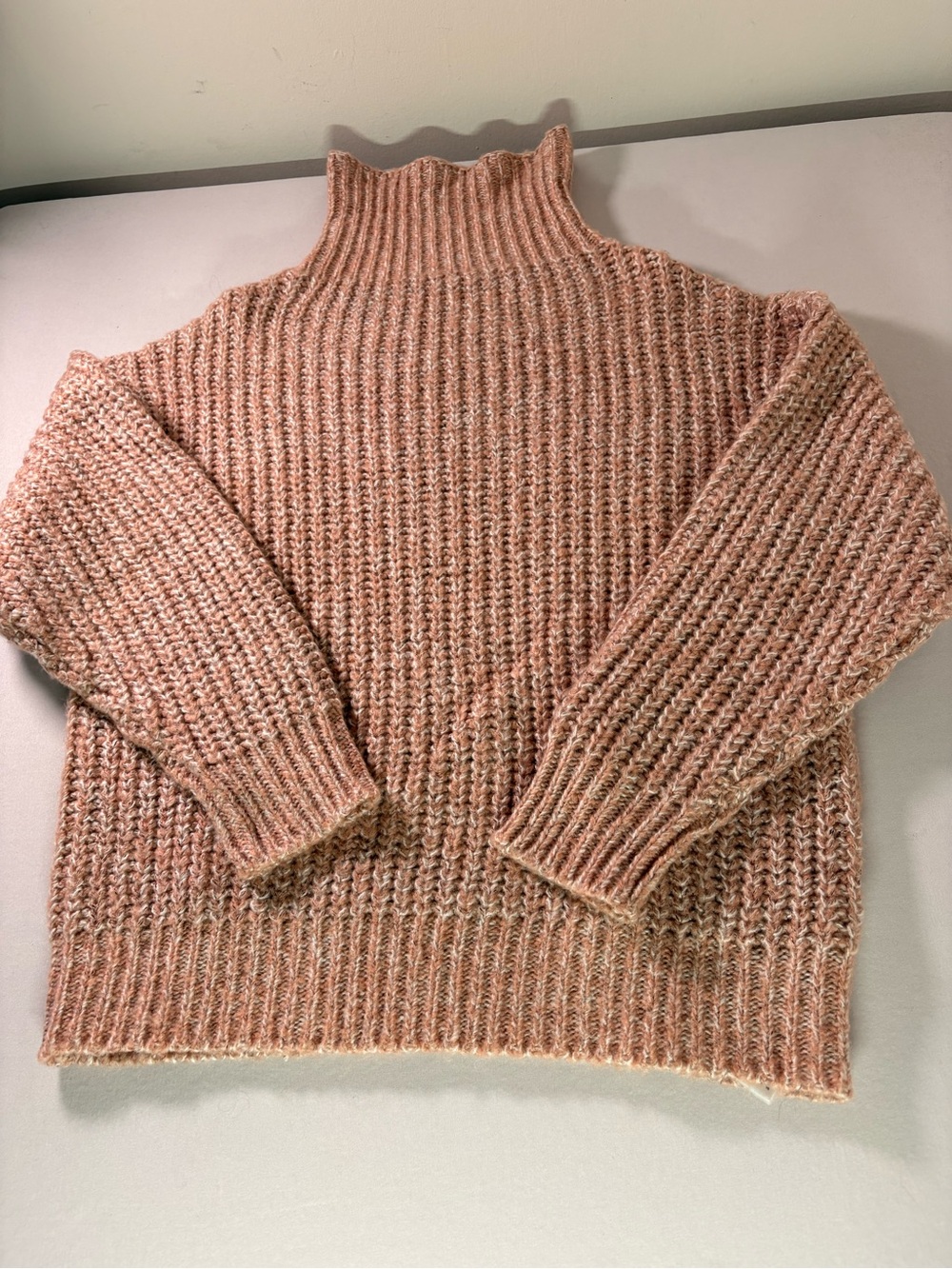 Joe Fresh Ribbed Turtleneck Sweater - Dusty Rose